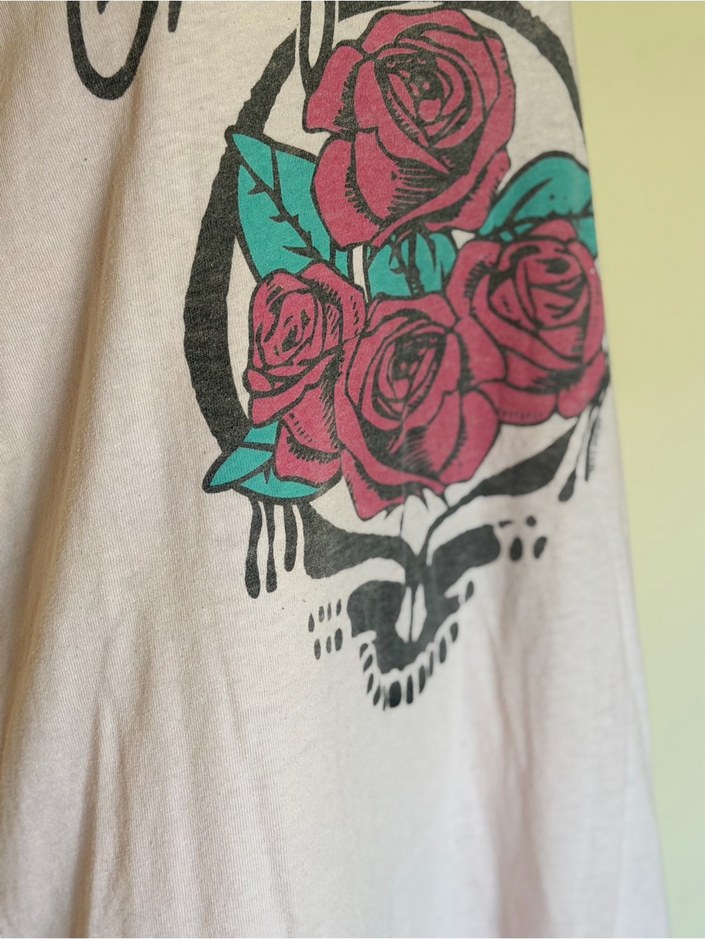 Small Junk Food Grateful Dead Light Pink Rose Graphic Tank Top - Picture 6 of 14